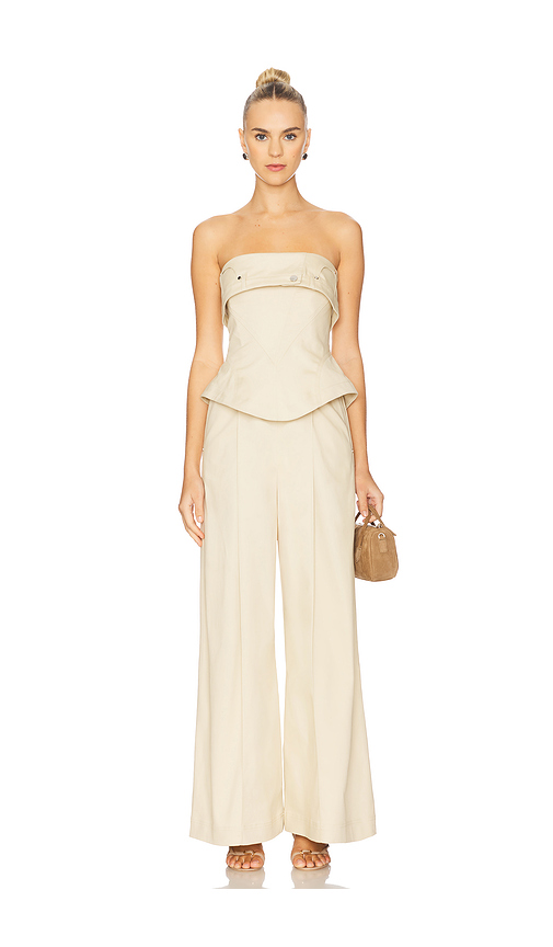 ET OCHS Jordan Corset Bustier Jumpsuit in Nude. Size 0. Also in 2, 4, 6, 8.