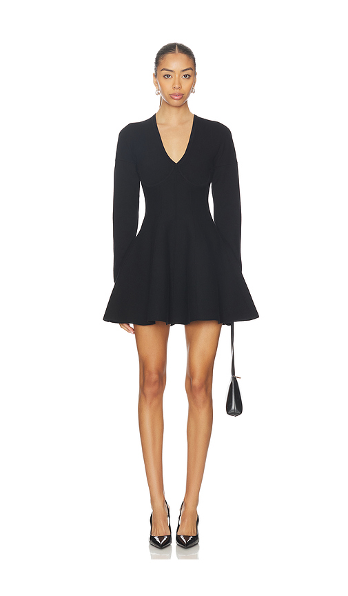 fleur du mal Knit Corset Dress With Underbust Detail in Black. Size M. Also in S, XS.