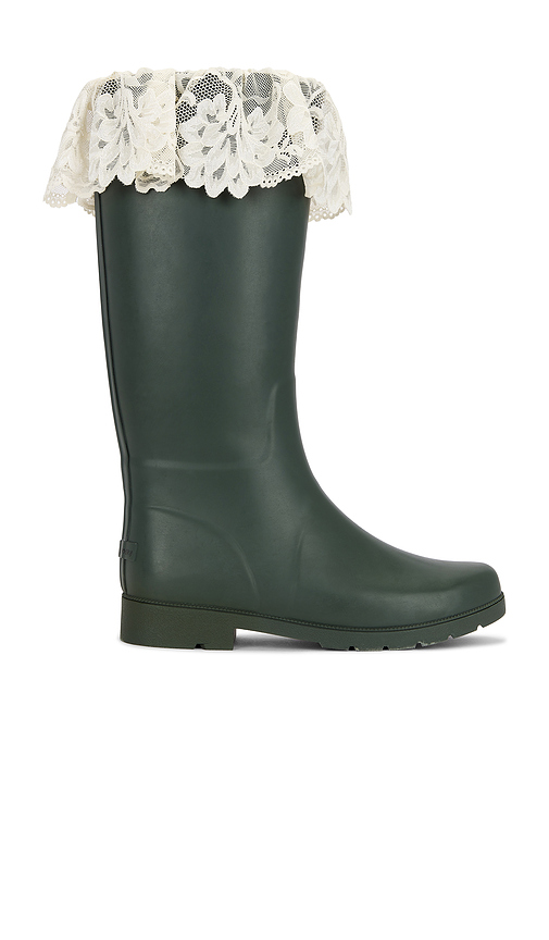 For Love & Lemons Brigitta Rain Boot in Green. Size 36. Also in 37, 38.