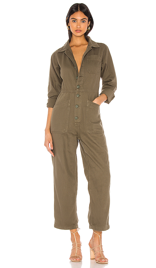 Free People Tops FREE PEOPLE GIA COVERALL IN ARMY.
