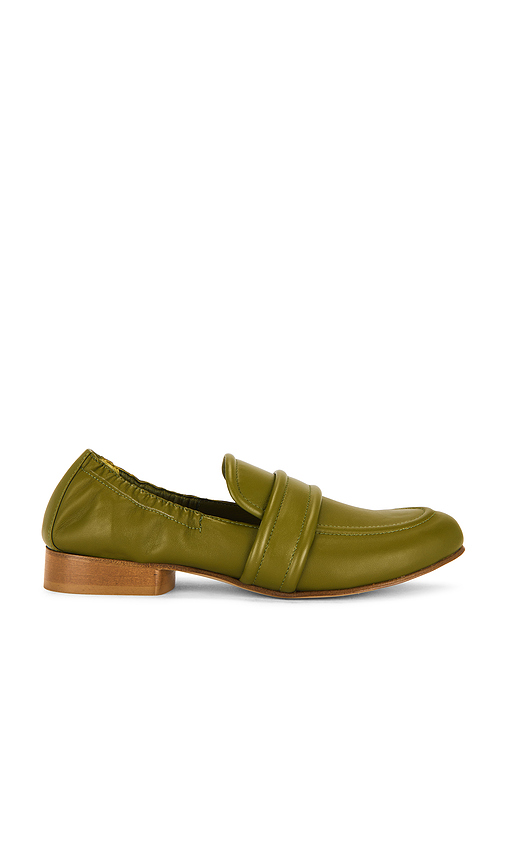 GIA BORGHINI Paula Loafer in Olive. Size 39.5. Also in 36, 36.5, 37, 37.5, 38, 38.5, 39, 40, 41.