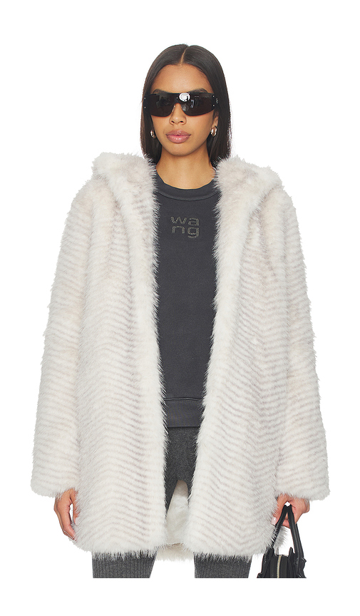 Generation Love Eden Faux Fur Coat in Cream. Size M. Also in XS, S, L, XL.