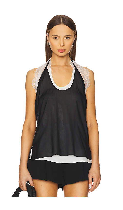 Helmut Lang Lace Dancer Top in Black. Size M. Also in L.