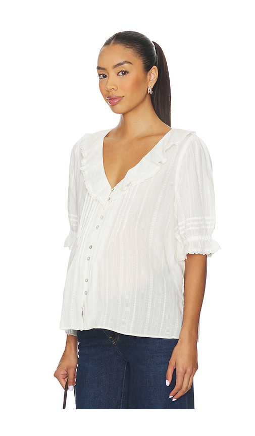 HATCH The Lou Lou Nursing Blouse in White. Size 3. Also in 1, 2, 4.