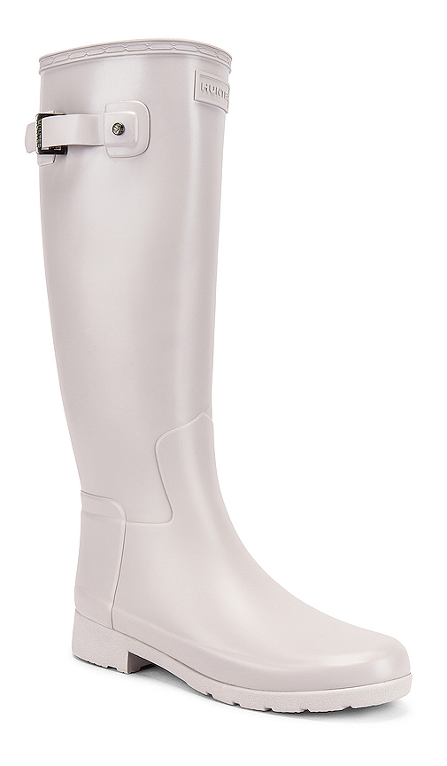 Hunter Refined Tall Matte Boot in Gray