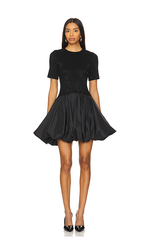 Kenz Short Sleeve Knit Combo Ruffle Mini Dress en . Taille S. Also en XS, M - SIMKHAI - Modalova