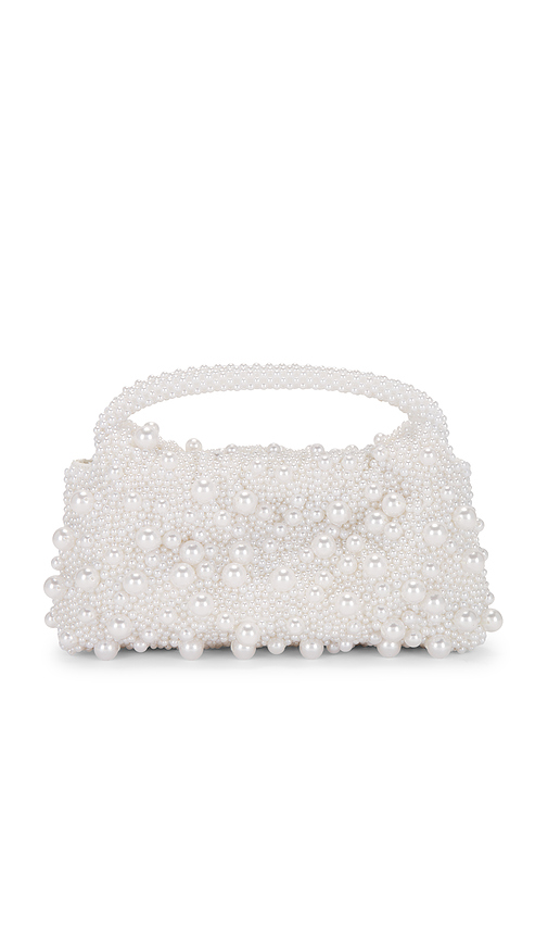 SIMKHAI Ellerie Pearl Mini Bag in White.