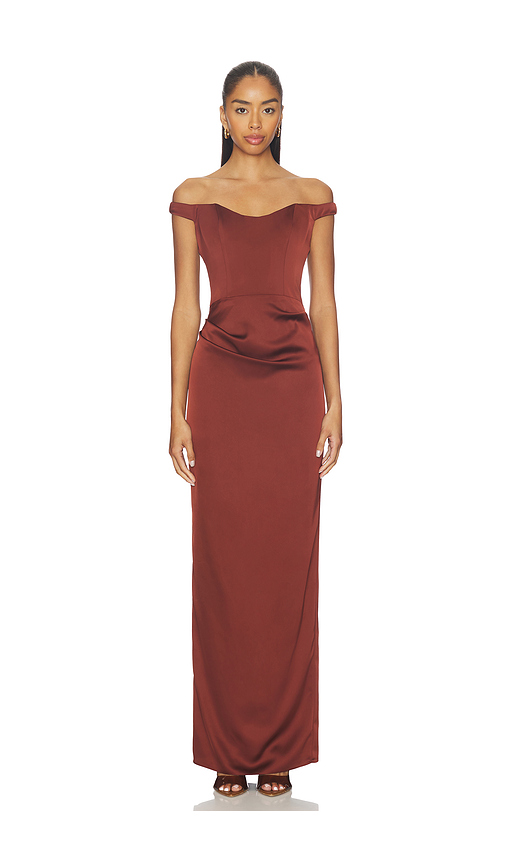 Katie May Tempest Gown in Brown. Size XS. Also in S, XL, XXS.