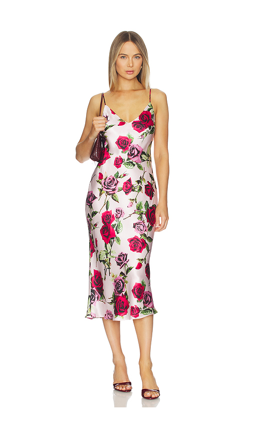 L’AGENCE Seridie Mid Length Slip Dress in Pink. Size 0. Also in 2, 4, 6, 8, 10.