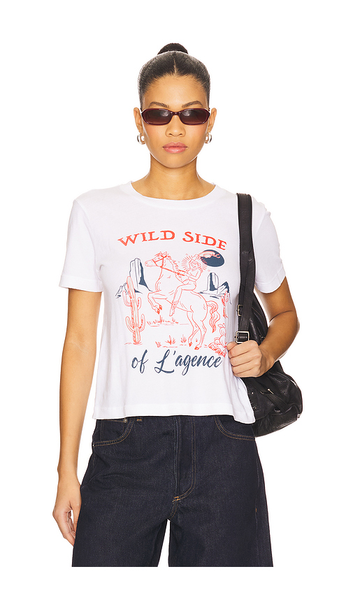 Eliza Wild Side Tee in . Size M. Also in S, XS - L'AGENCE - Modalova