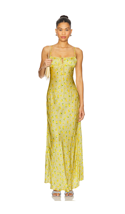 Leslie Amon Slip Dress in Yellow. Size M. Also in L, XS.