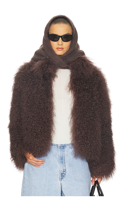 LAMARQUE Bianca Fur Jacket in Brown. Size XXS. Also in XS, S, M, L.