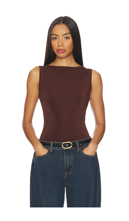 LAMARQUE Loki Bodysuit in Brown. Size XS. Also in L, M, S.