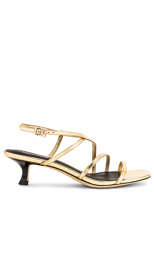 metallic gold sandals heels