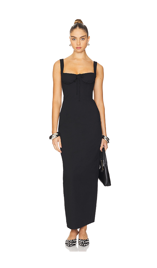 LIONESS Hot Nights Maxi Dress in Black. Size S. Also in M, XS, XXL.