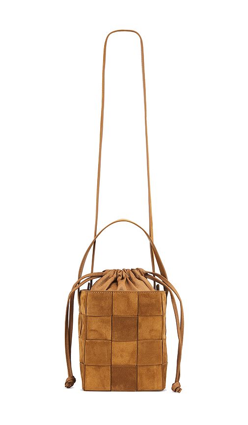 Loeffler Randall Laith Wide Woven Top Handle Bag in Tan.