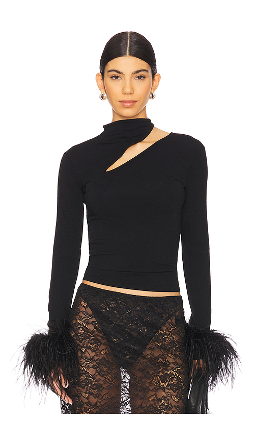 Asymmetric Top With Feathers in . Size S. Also in M - Lapointe - Modalova