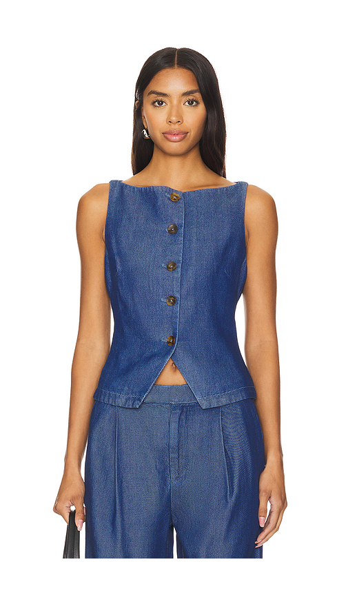 Lovers and Friends Agathe Vest Top in Blue. Size L. Also in M, S, XS.