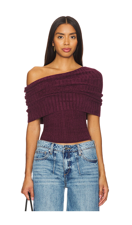 Lovers and Friends Gerda Off The Shoulder Top in Burgundy. Size S. Also in M, XS.