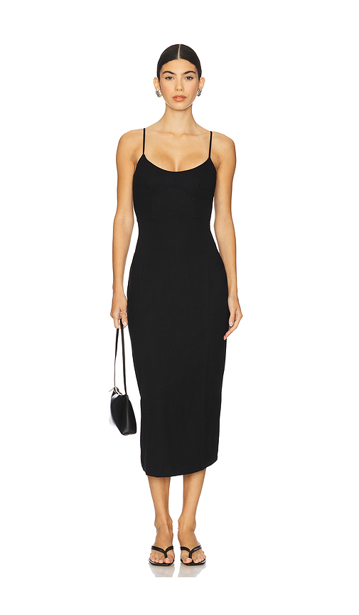 LESET Rio Corset Dress in Black. Size M. Also in S, XL, XS.