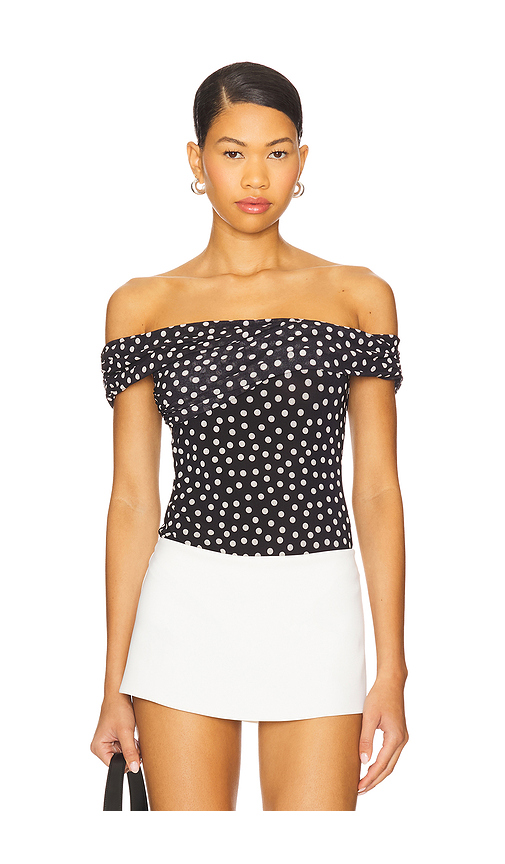 MAJORELLE Thea Bodysuit in Black. Size S. Also in L, M, XL, XXS.