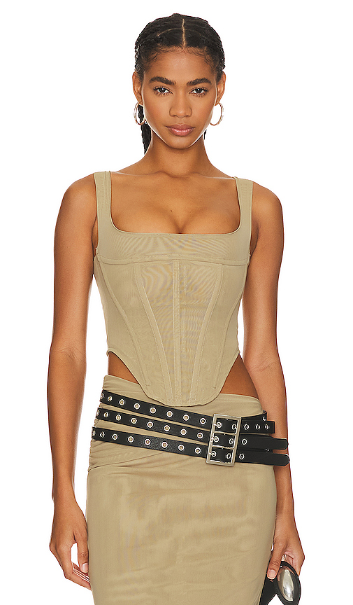 Miaou Campbell Corset in Sage. Size XS. Also in S.