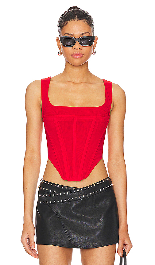 Miaou Campbell Corset in Red. Size M. Also in S.