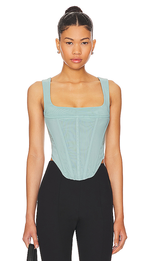 Miaou Campbell Corset in Blue. Size S. Also in M, XS.