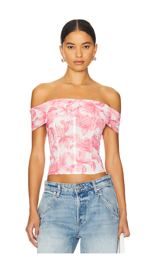 Miaou Magda Corset in Coral. Size S. Also in M.