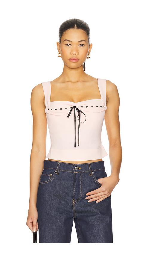 Miaou Laced Imogene Corset in Rose. Size XS. Also in L, M, XL.