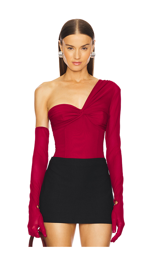 Michael Costello x REVOLVE Nobu Bodysuit in Red. Size XL. Also in M, S, XS.