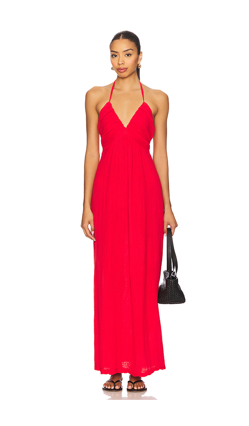 Michael Stars Jessa Maxi Dress in Red. Size L. Also in M, S, XL, XS.