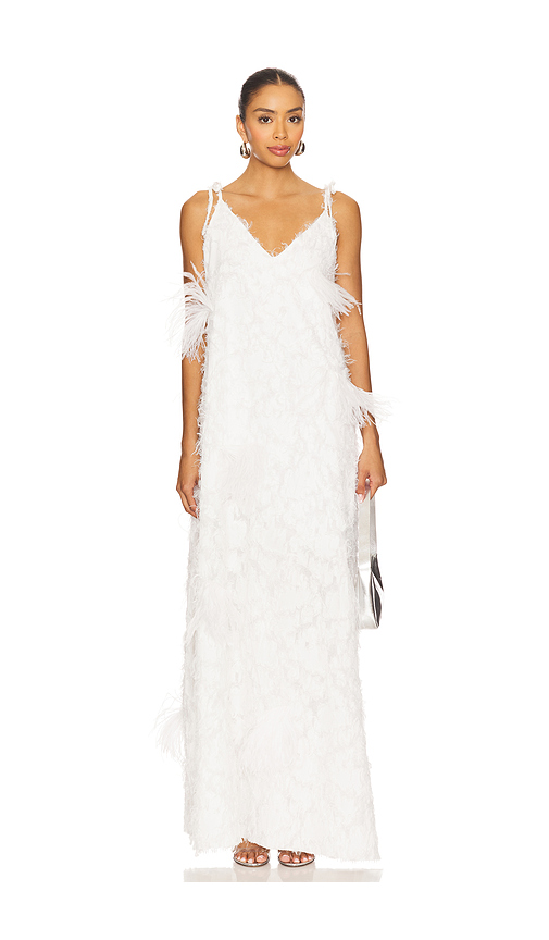 Marques ‘ Almeida Fil Coupe Long Slip Dress in White. Size 10. Also in 6, 8.