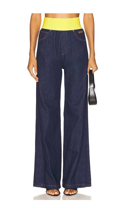 Waistband Wide Leg Jean en . Taille 36. Also en 38, 40 - MSGM - Modalova