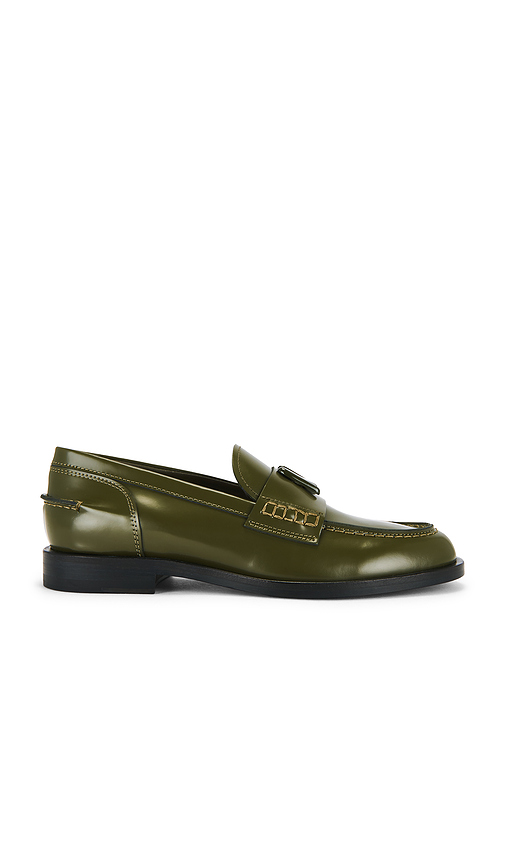 MSGM Flat Loafer in Green. Size 39. Also in 37, 38, 40.