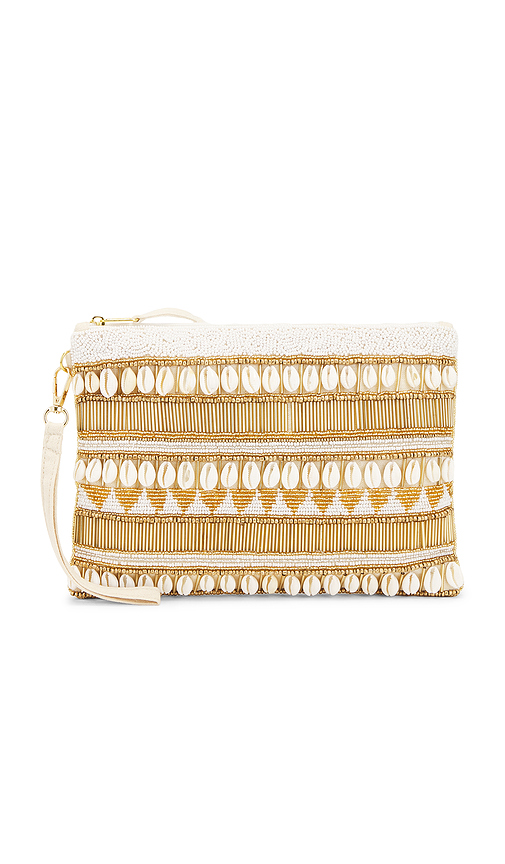 Nikki Beach La Plage Bag in Metallic Gold.