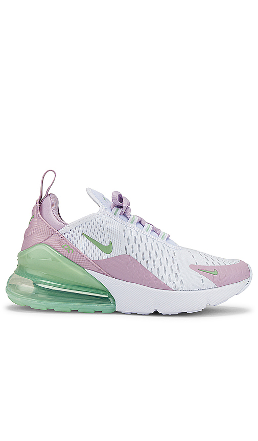 purple and green air max 270