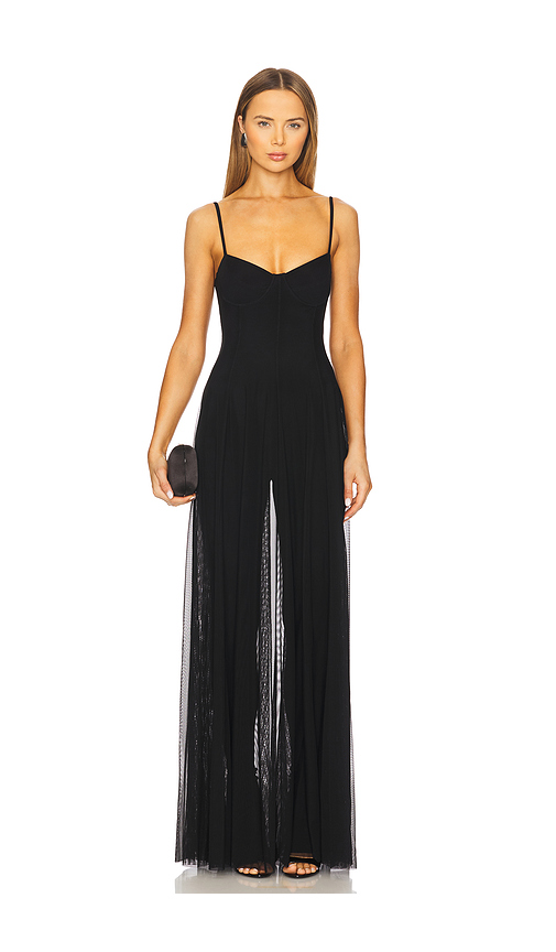 Norma Kamali Underwire Gown With Catsuit in Black. Size M. Also in L, S, XL, XS.