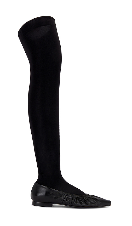 Nora Lozza Over The Knee Ballerina Boot in Black. Size 8. Also in 6, 7, 9.