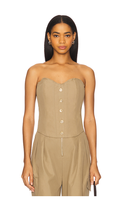NONchalant Label Maya Bustier in Taupe. Size L. Also in S.