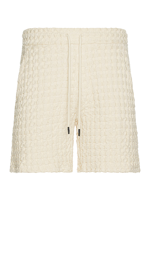 Ecru Porto Waffle Shorts en . Taille L. Also en M, S - OAS - Modalova