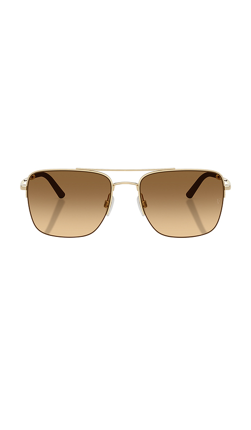 Oliver Peoples R-2 Sunglasses in Metallic Gold.