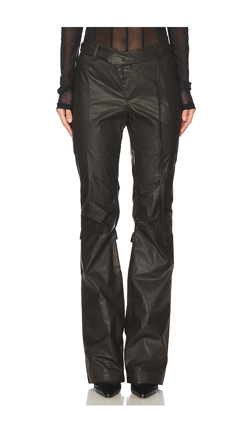 Ottolinger Deconstructed Flared Pants in Brown. Size XL. Also in L.