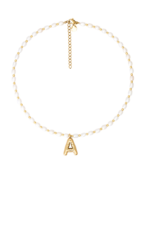 Dainty Ren Bubble Initial Necklace in . Size A. Also in D, F, G, I, J, K, L, M, N, O, P, R, S, T - petit moments - Modalova