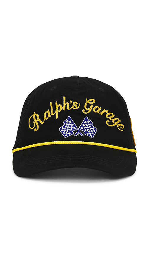 Polo Ralph Lauren Cotton Canvas Vintage Ralph's Garage Trucker Hat in Black.