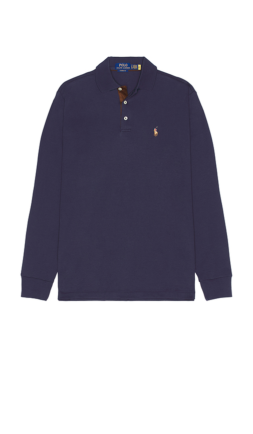 Polo Ralph Lauren Classic Long Sleeve Polo Shirt in Blue. Size S. Also in M.