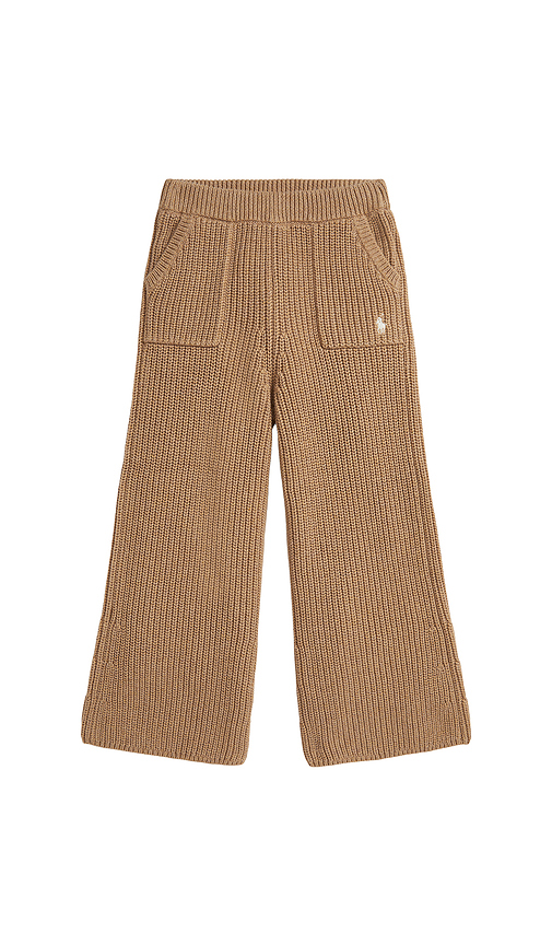Polo Ralph Lauren Sweater Wide Leg Pant in Tan. Size 5. Also in 2, 3, 4, 6.