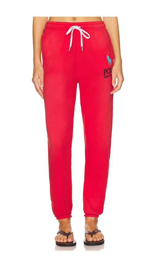 Polo Ralph Lauren Big Pony Fleece Sweatpant in Red. Size XS. Also in M, S, XXS.