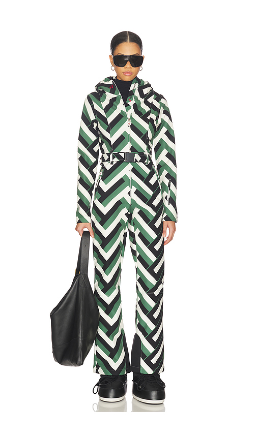 Perfect Moment Tignes Ski Suit II in Green,Black. Size S. Also in M, L.