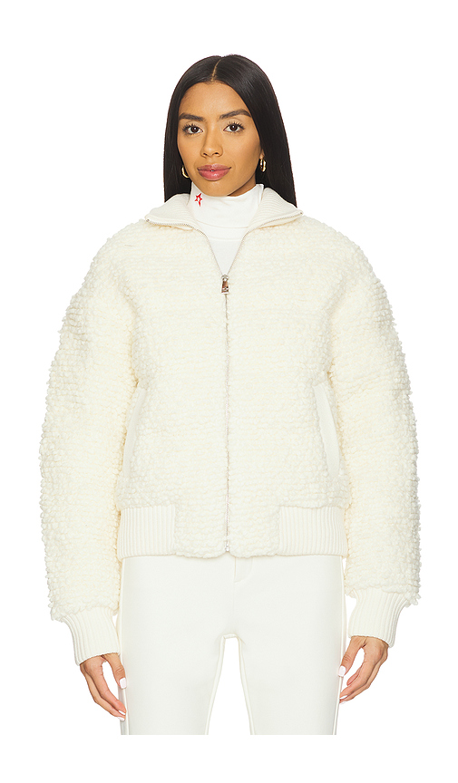 Perfect Moment Apres Padded Bomber in Cream. Size L. Also in M, S.